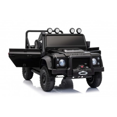 COCHE INFANTIL A BATERIA CON CONTROL REMOTO LAND ROVER DEFENDER NEGRO