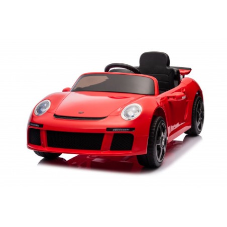 COCHE INFANTIL A BATERIA CON CONTROL REMOTO PORSCHE RUF CTR3 ROJO