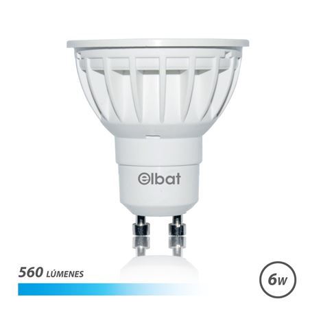 BOMBILLA LED GU10 | 6W | 560LM | LUZ FRIA | ELBAT - EB0417