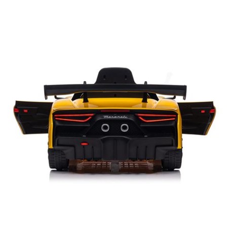 COCHE INFANTIL A BATERIA CON CONTROL REMOTO MASSERATI MC20 GT2 AMARILLO