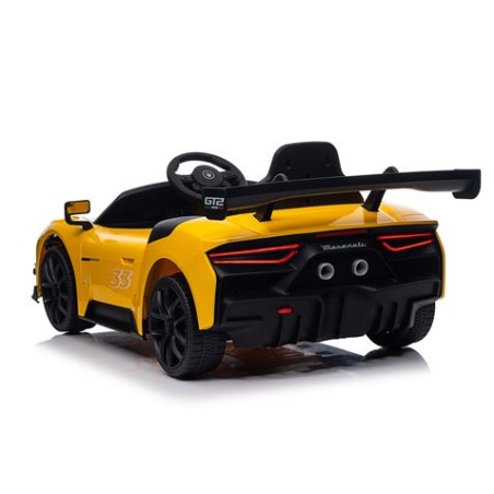 COCHE INFANTIL A BATERIA CON CONTROL REMOTO MASSERATI MC20 GT2 AMARILLO