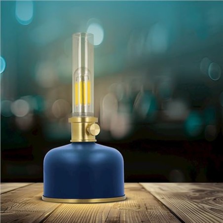 LAMPARA LED RETRO ESTILO LAMPARA DE GAS AZUL FOREVER