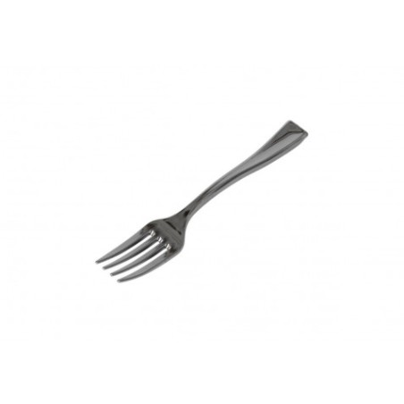 SET 50 TENEDOR 10CM PLASTICO REUTILIZABLE PLATA ALGON