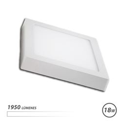 DOWNLIGHT CUADRADO SOBRE PARED LED 18W 1950LM LUZ BLANCA ELBAT - EB0414