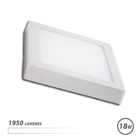 DOWNLIGHT CUADRADO SOBRE PARED LED 18W 1950LM LUZ BLANCA ELBAT - EB0414
