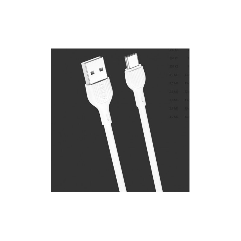 CABLE 2.1A USB A TIPO C 2 METROS BLANCO NB200 XO