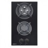 PLACA A GAS PARA ENCASTRAR 2 FUEGOS CRISTAL NEGRO MUVIP