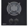 PLACA A GAS PARA ENCASTRAR 2 FUEGOS CRISTAL NEGRO MUVIP