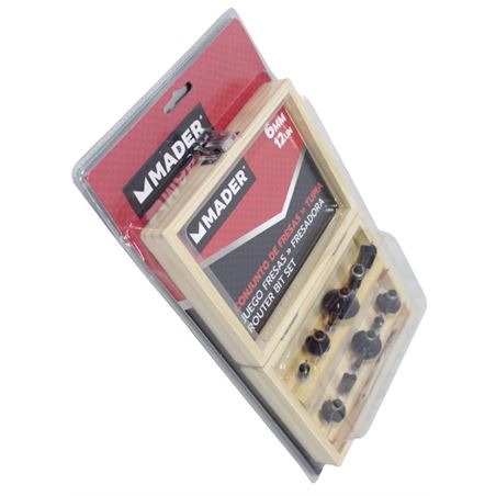 JUEGO 12 PCS FRESAS 6MM PARA MADERA MADER - 63441-3