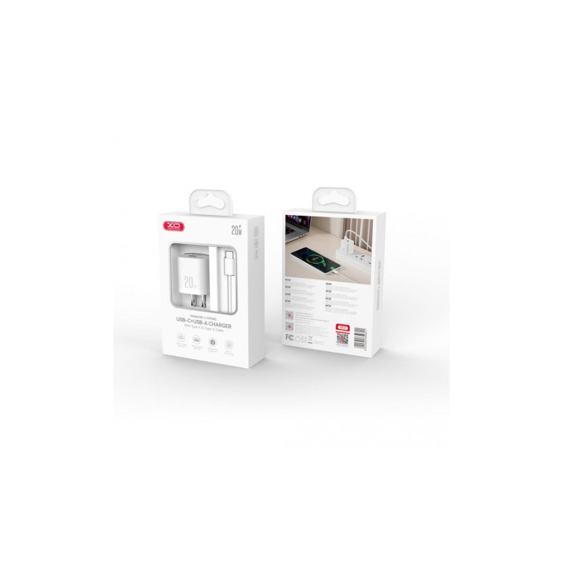CARGADOR USB 20W 1X USB-A Y 1X USB-C...