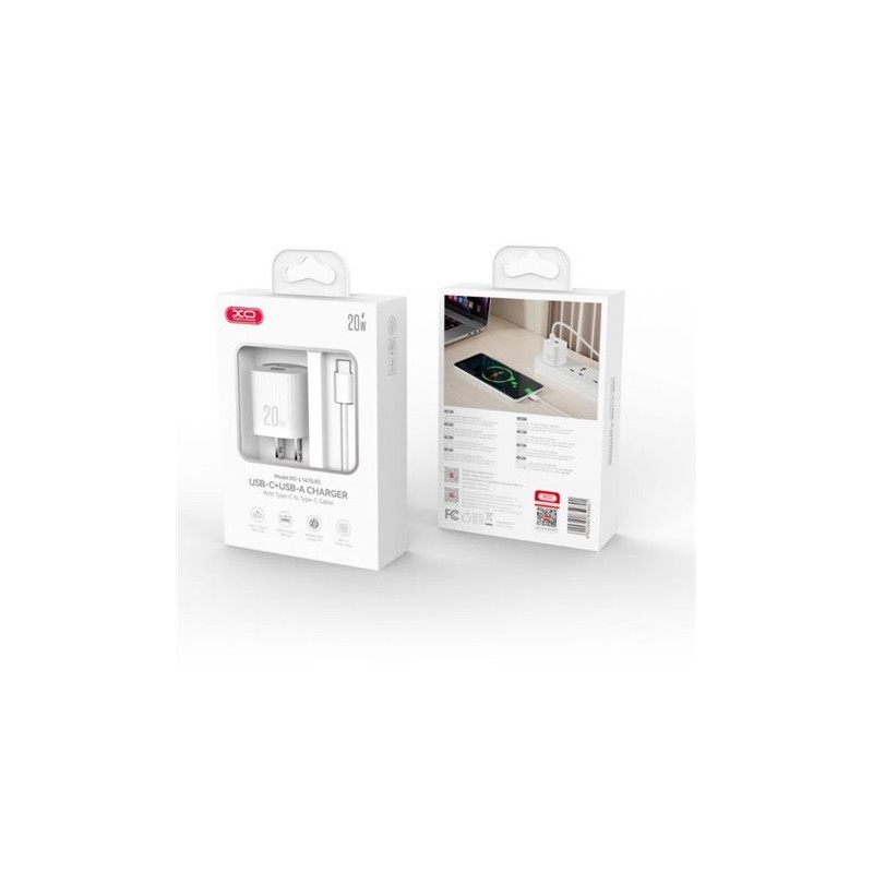CARGADOR USB 20W 1X USB-A Y 1X USB-C...