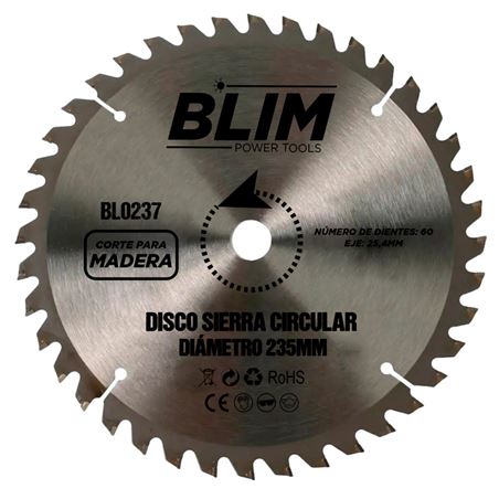 DISCO CORTE MADERA PARA SIERRAS 235MM. BLIM - BL0237