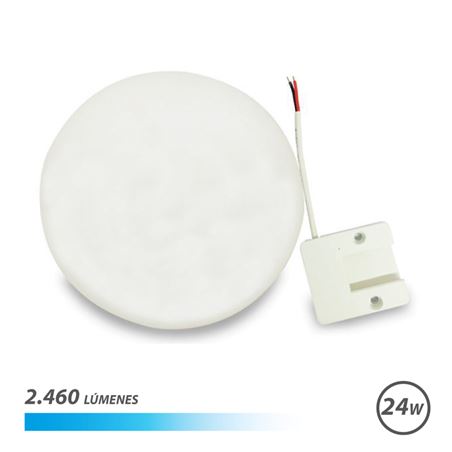 APLIQUE LED TECHO CON BASE FIJA REDONDO 24W LUZ FRIA ELBAT - EB0406