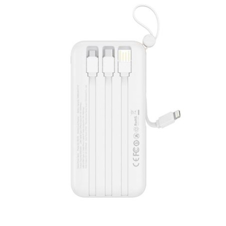 POWERBANK 10000MAH 3 SALIDAS BLANCO PR278 XO