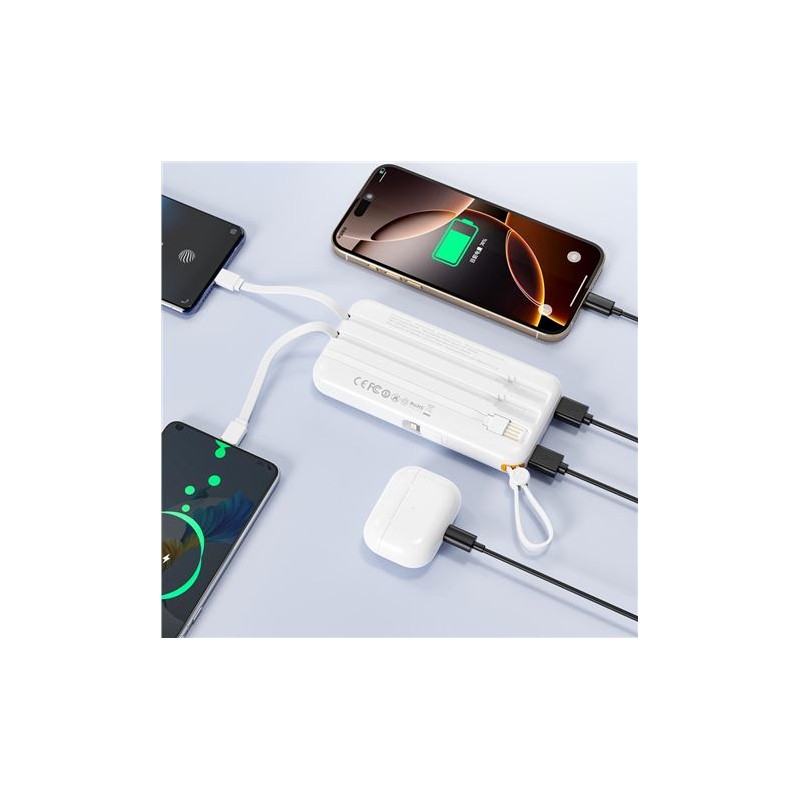 POWERBANK 10000MAH 3 SALIDAS BLANCO...
