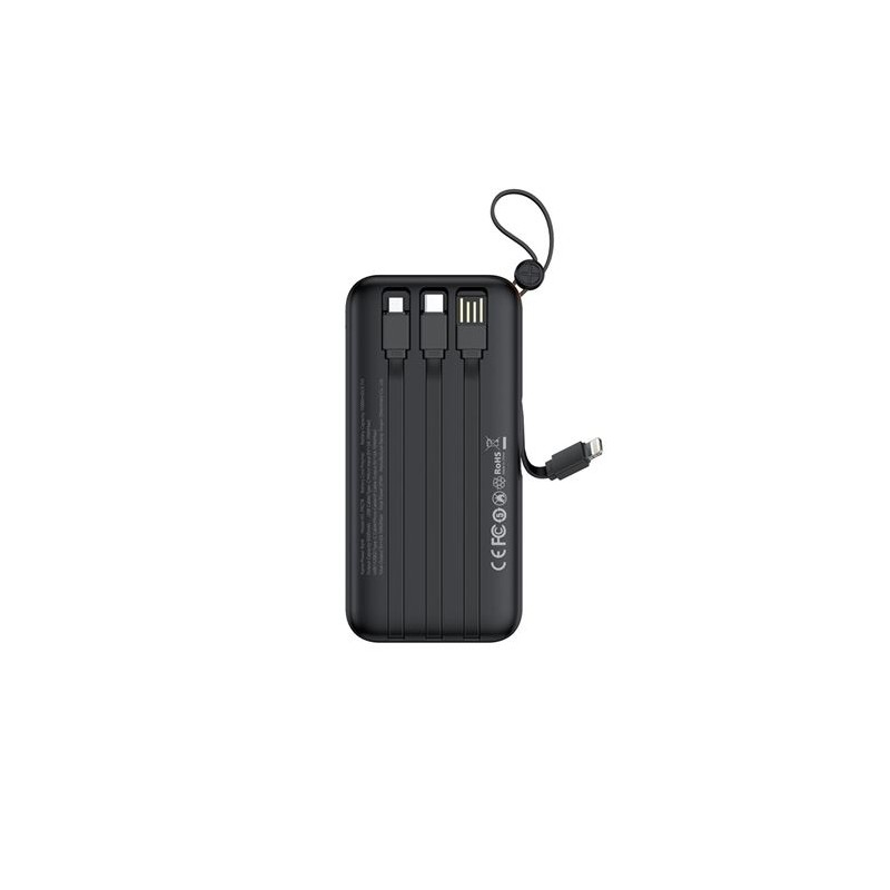 POWERBANK 10000MAH 3 SALIDAS NEGRO...
