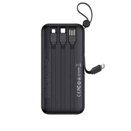 POWERBANK 10000MAH 3 SALIDAS NEGRO PR278 XO