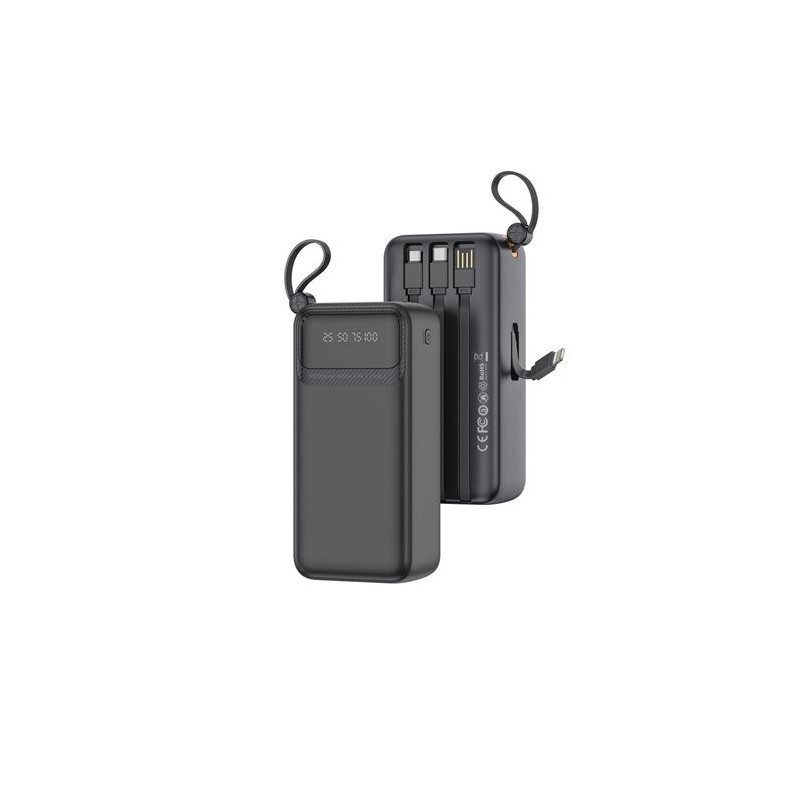 POWERBANK 30000MAH 3 SALIDAS NEGRO...