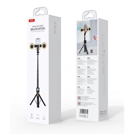 TRIPODE + PALO SELFIE BLUETOOTH SS23 CON MANDO Y LED XO
