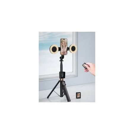 TRIPODE + PALO SELFIE BLUETOOTH SS23 CON MANDO Y LED XO