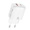 CARGADOR USB+USB-C 20W L158 BLANCO XO