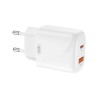 CARGADOR USB+USB-C 20W L158 BLANCO XO