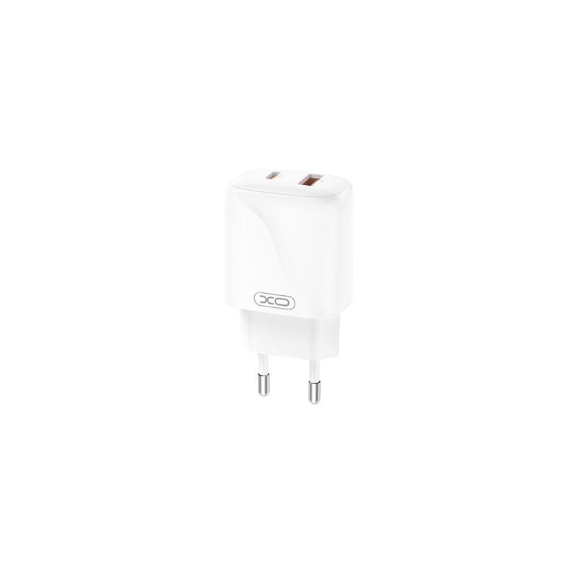 CARGADOR USB+USB-C 20W L158 BLANCO XO