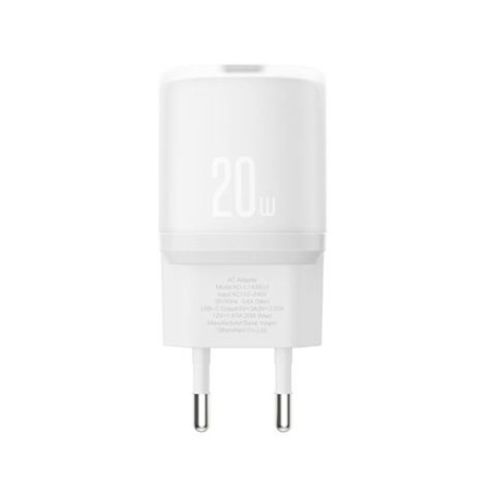 CARGADOR RAPIDO USB-C 20W CON CABLE TIPO C L143 BLANCO XO