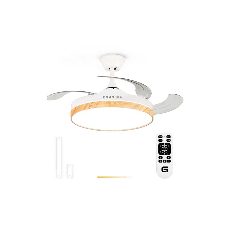 VENTILADOR TECHO 42" LED BLANCO 20W...