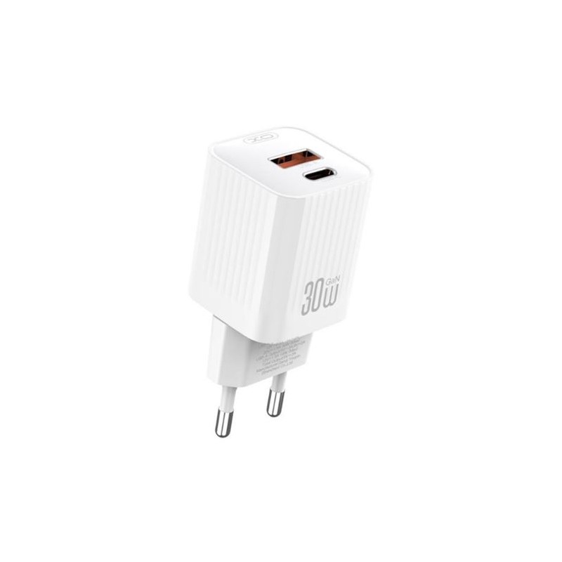 CARGADOR USB+USB-C 30W L149 BLANCO XO