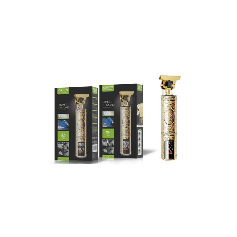 CORTAPELO METAL BARBERO RECARGABLE CON PANTALLA GREEN LYCA