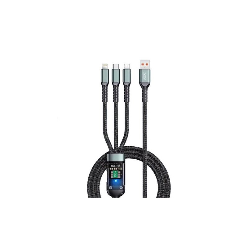 CABLE USB 3 EN 1 LIGHTNING / TIPO-C /...