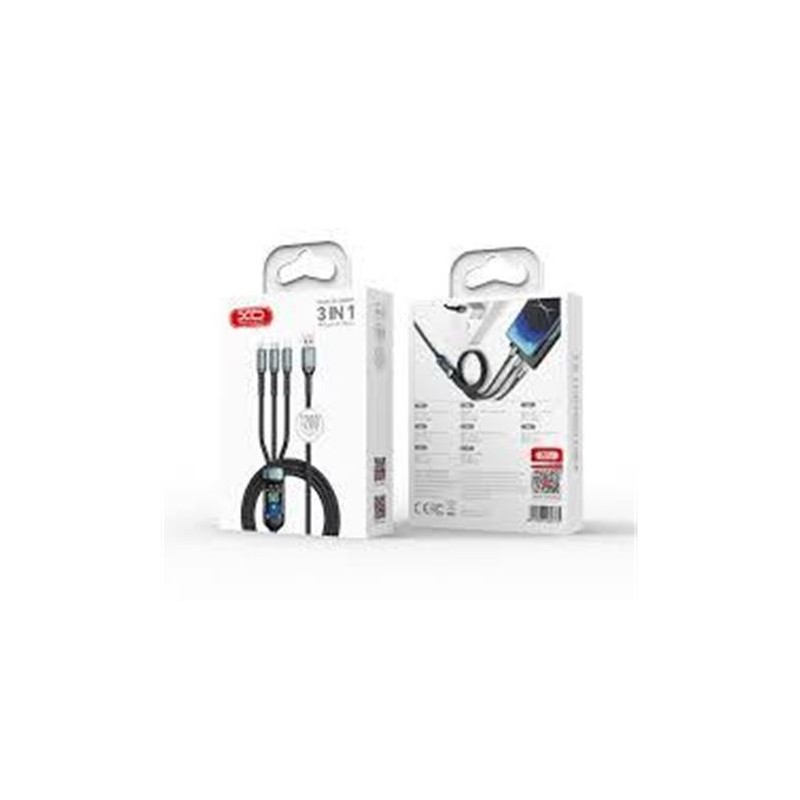 CABLE USB 3 EN 1 LIGHTNING / TIPO-C /...