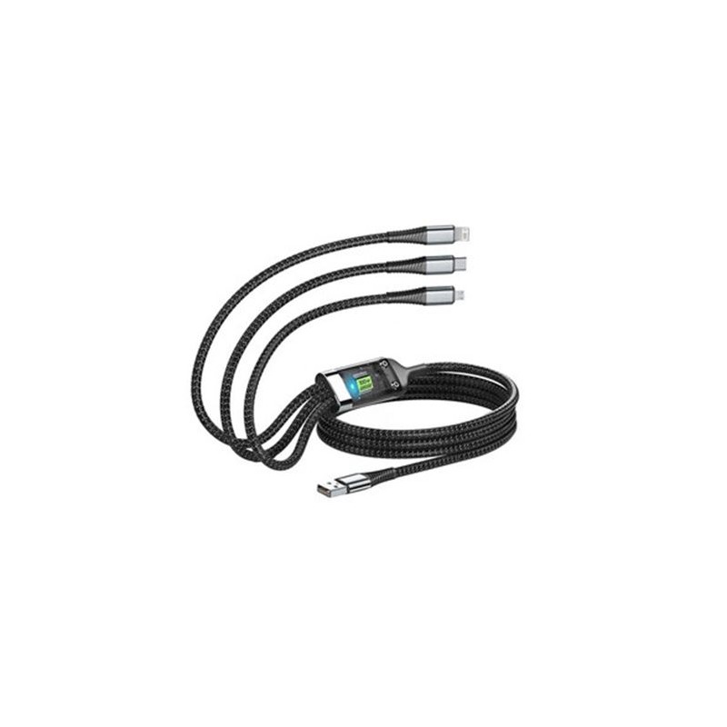 CABLE USB 3 EN 1 LIGHTNING / TIPO-C /...