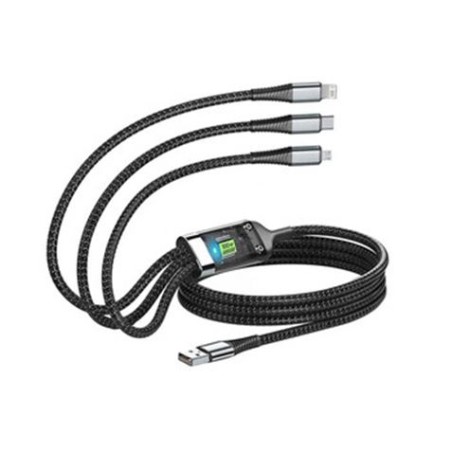 CABLE USB 3 EN 1 LIGHTNING / TIPO-C / MICRO USB) 1.2 METROS