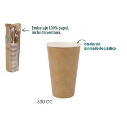 SET 35 VASOS CARTON KRAFT...