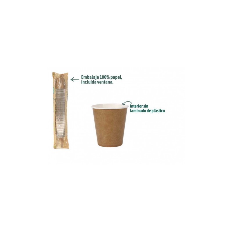 SET 50 VASOS CARTON KRAFT 120CC ALGON