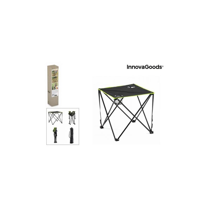 MESA DE CAMPING PLEGABLE TEXTIL CON...