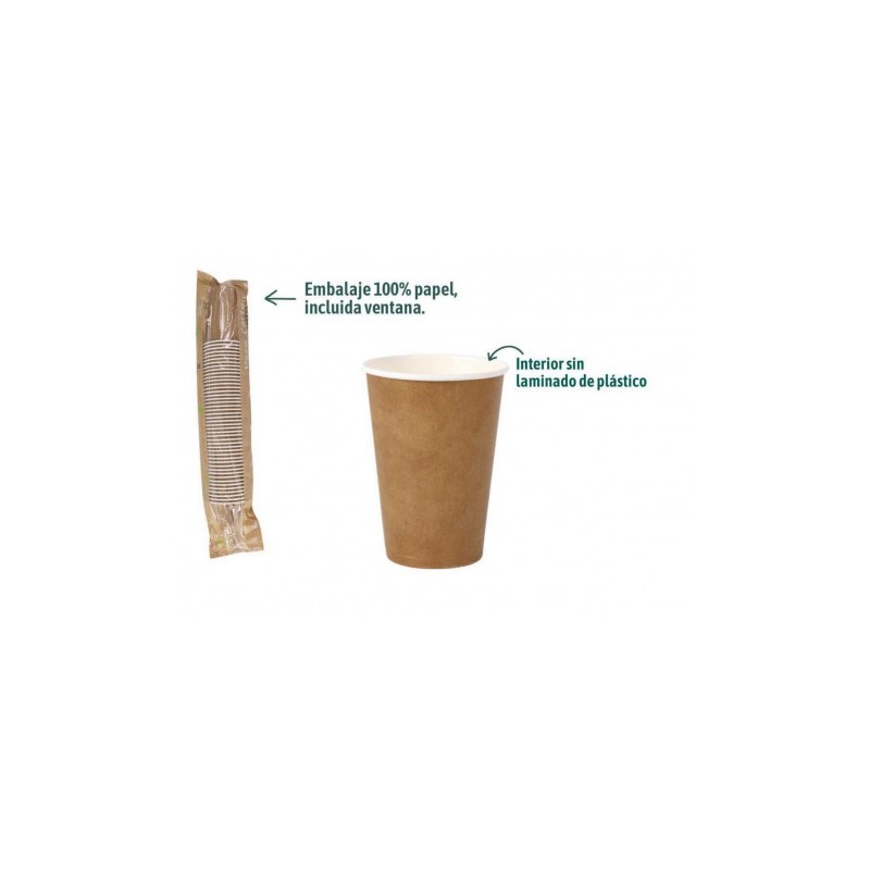 SET 45 VASOS CARTON KRAFT 220CC ALGON