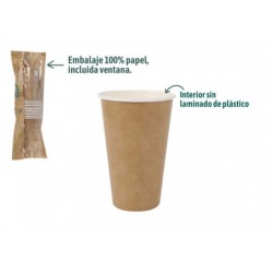 SET 10 VASOS CARTON KRAFT...