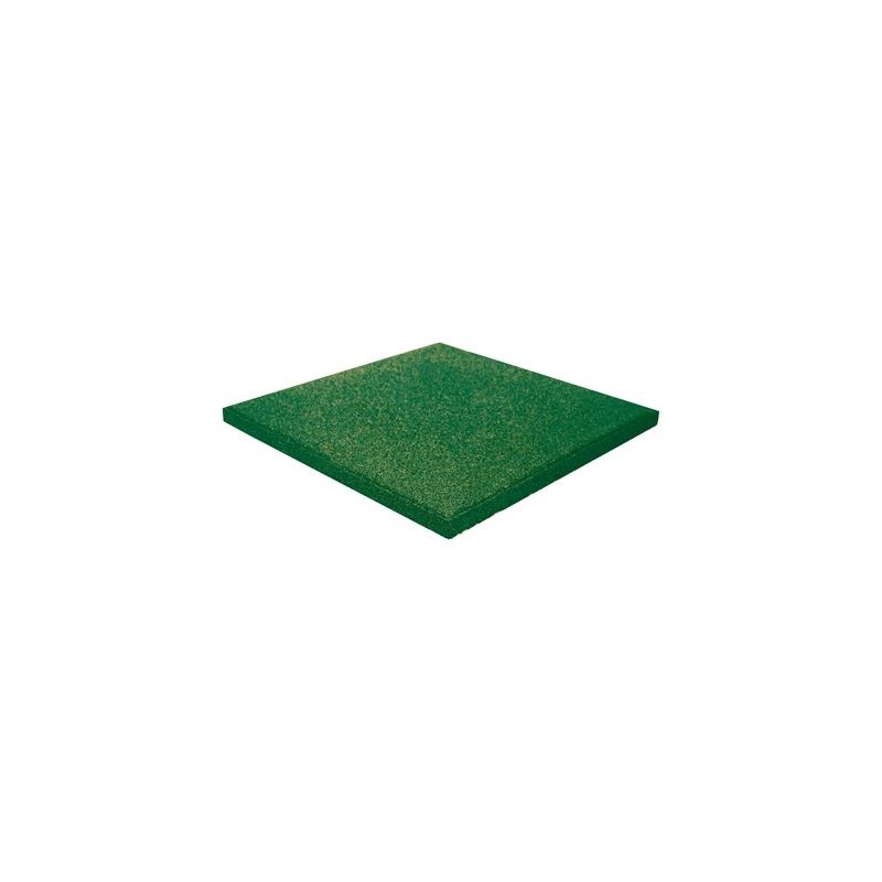 BALDOSA DE CAUCHO ANTITRAUMA 400X400X25MM COLOR VERDE ARTPLAST