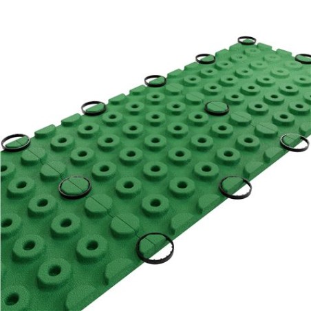 BALDOSA DE CAUCHO ANTITRAUMA 400X400X25MM COLOR VERDE ARTPLAST