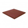 BALDOSA DE CAUCHO ANTITRAUMA 400X400X25MM COLOR LADRILLO ROJO ARTPLAST