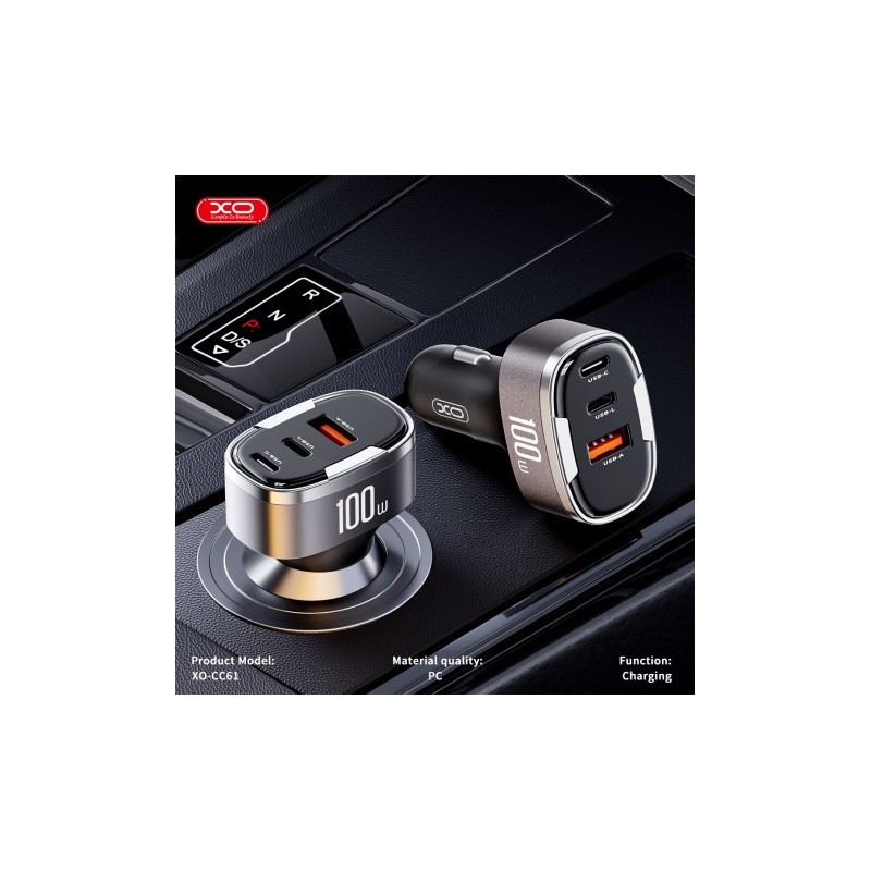 CARGADOR MECHERO CC61 3XUSB 100W XO