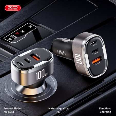 CARGADOR MECHERO CC61 3XUSB 100W XO