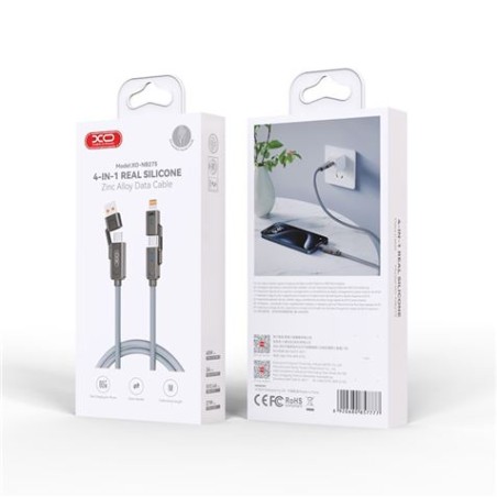 CABLE 4 EN 1 60W USB - C / USB-C / LIGHTNING / USB-A