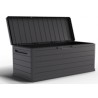 BAUL EXTERIOR 350 LITROS CON CERRADURA GRIS OSCURO ARTPLAST