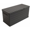 BAUL EXTERIOR 350 LITROS CON CERRADURA GRIS OSCURO ARTPLAST