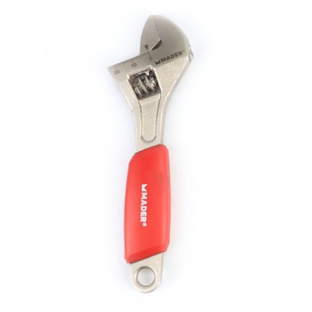 LLAVE INGLESA 6"- 150MM MANGO RECUBIERTO ROJO MADER