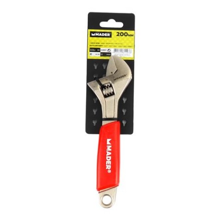 LLAVE INGLESA 8"- 200MM MANGO RECUBIERTO ROJO MADER